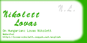 nikolett lovas business card